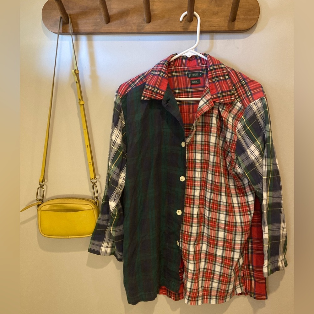 Jcrew mixed print flannel shirt